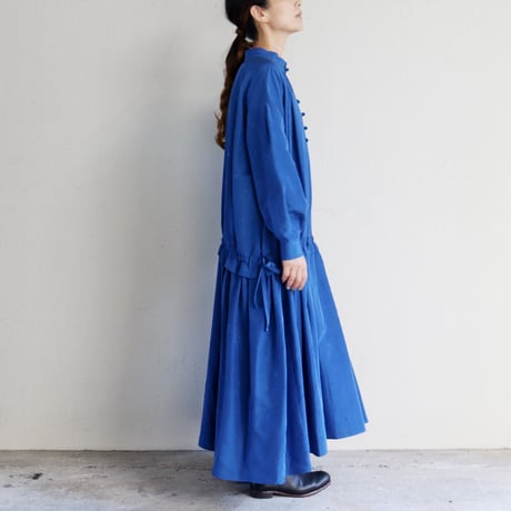 ASEEDONCLOUD アシードンクラウド　Camellia sinensis jacquard Laboratory dress  #Blue