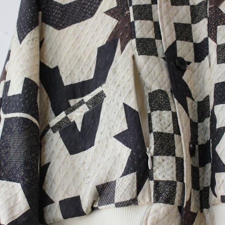 ASEEDONCLOUD アシードンクラウド　Map quilt print P.E Blouson #off white 【送料無料】