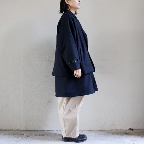 ASEEDONCLOUD アシードンクラウド　Chimney ash wool Seiyakou inverness coat #navy