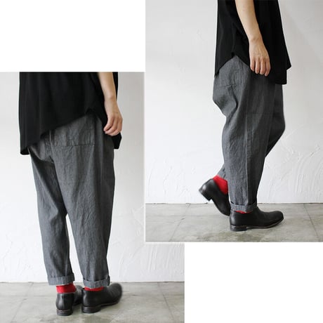 TRAVAIL MANUEL トラバイユマニュアル　6.5ozライトデニムサドルパンツ　♯ LT/INDIGO , INDIGO , GREY　【送料無料】