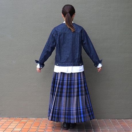 **再入荷** atelier naruse アトリエナルセ cotton denim no collar jacket コットンデニム ノーカラージャケット #インディゴ、生成り