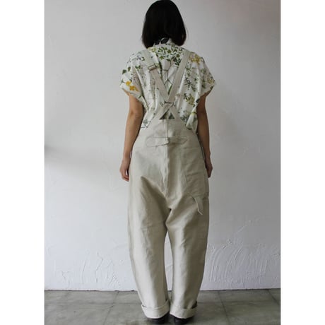 ASEEDONCLOUD アシードンクラウド　weeds print working blouse　♯オフ白　【送料無料】