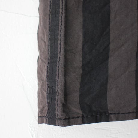 **またまた再入荷** homspun ホームスパン　コットンリネン太ストライプBIGブラウス