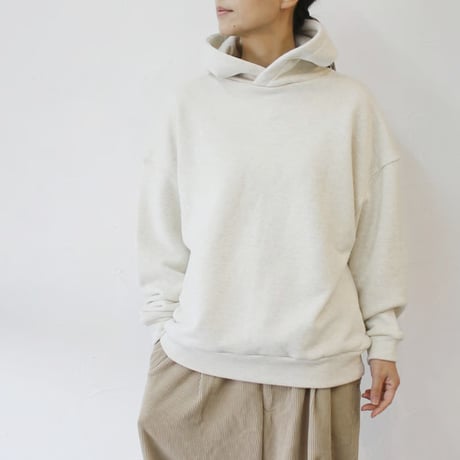 **またまた再入荷** LinenYa リネンヤ　裏毛コットンパーカー　#スミクロ、ライトグレー、オートミール、ブラック　【送料無料】
