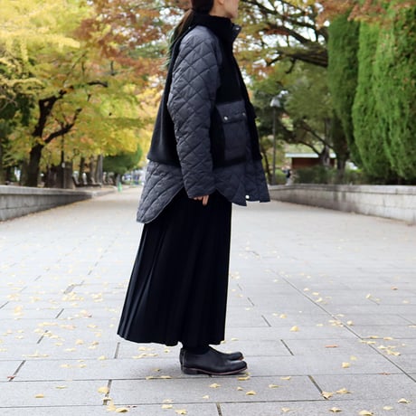 anme アンヌ　BOA/QUILT useful coat　#ブラック　【送料無料】