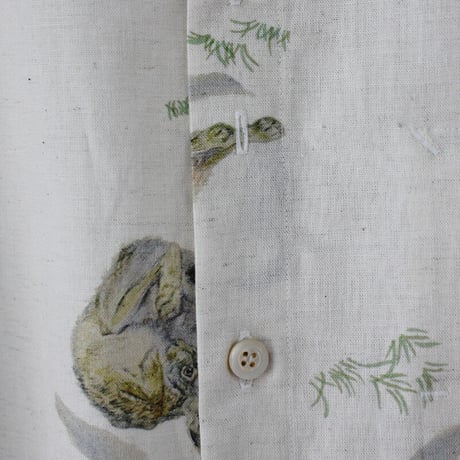 ASEEDONCLOUD アシードンクラウド Study of wild rabbit Map shirts  #ナチュラル　【送料無料】