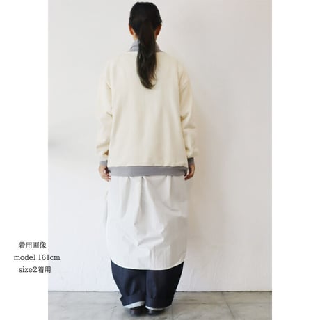 amne アンヌ　FRENCH TERRY zip turtle　フレンチテリージップタートル　#natural