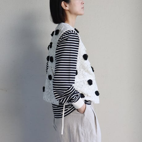 ASEEDONCLOUD アシードンクラウド blooming cloth garden instrumentalist vest #off white
