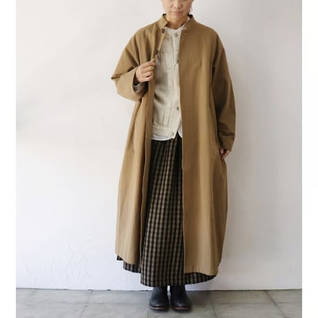 atelier naruse アトリエナルセ　コットンヘンプスタンドカラーコート｜cotton-hemp stand collar coat　【送料無料】