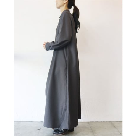 amne アンヌ　GABARDINE cone dress ギャバジンコーンドレス　＃グレープ、チャコール