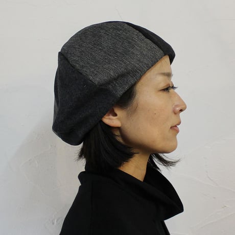 S u K i M a -スキマ-別注 FUNSET OF ART ファンセットオブアート ブラックパッチワークボートベレー　#ブラック　【送料無料】
