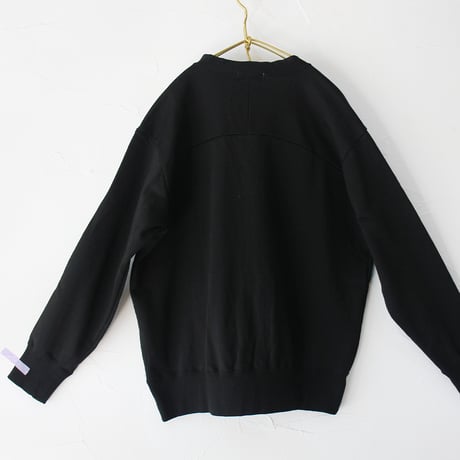 homspun ホームスパン　コンパクト裏毛Vネックカーディガン　#TOPグレー、ブラック