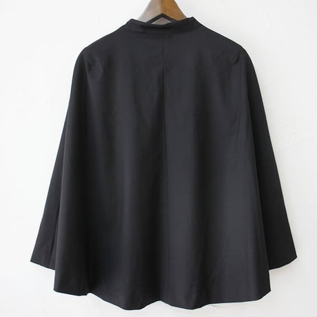 **再入荷** Linenya リネンヤ　ウールケープ　#ブラック　【送料無料】