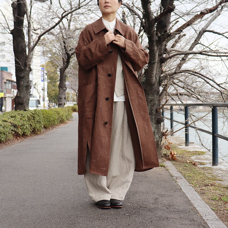 タグ有り susuri スウィンギンコート Mサイズ ブラウン