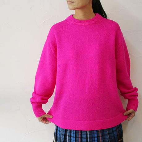 homspun ホームスパン　シェットランドプルオーバー　#ダークネイビー、パープル、ピンク、ナチュラル