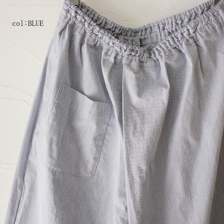 **再入荷** LinenYa リネンヤ　コードレーンワンタックパンツ　#ブルー、グレー　【送料無料】