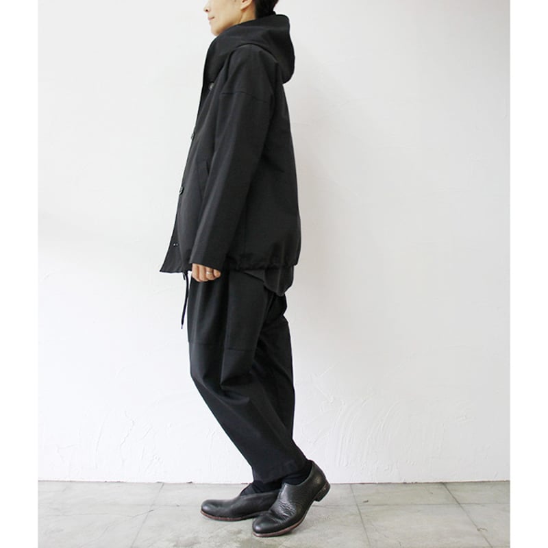 トラバイユマニュアル グログランボタンパーカー 黒