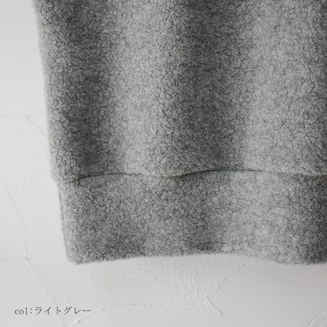 ARTE POVERA アルテポーヴェラ　リサイクルウールパイルベスト　#生成りベージュ、ライトグレー