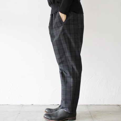 TRAVAIL MANUEL トラバイユマニュアル　T/Cチェックノームパンツ　#ブラックウォッチ