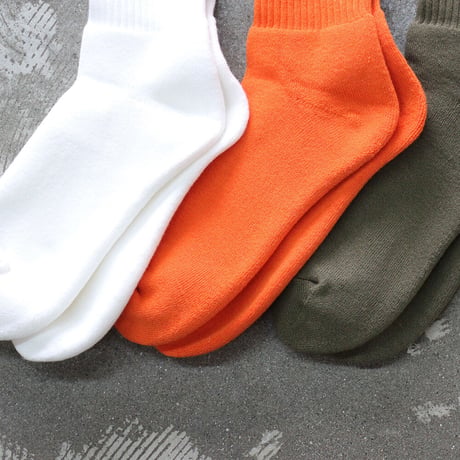 decka x BRÚ NA BÓINNE　Embroidery Pile Socks (Baseball、Boxing)　#ホワイト、オレンジ、グリーン