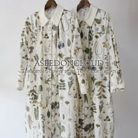 ASEEDONCLOUD アシードンクラウド　Tea garden flower print Tea garden gown #off white 【送料無料】