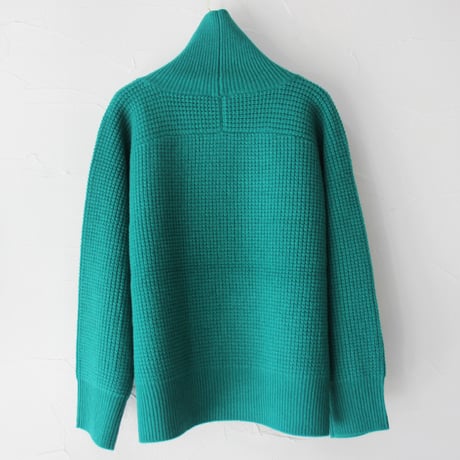 homspun ホームスパン　メリノウールワッフル編みプルオーバー　#オフホワイト、モスグレー、グリーン、ネイビー　【送料無料】