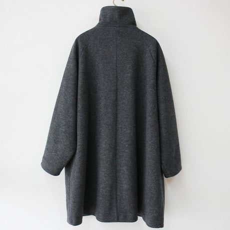 CAERULA カエルラ  woolring frare coat ウールリングフレアーコート　#チャコールグレー
