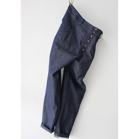 atelier naruse アトリエナルセ　コットンデニムペックトップパンツ cotton denim peck top pants　#indigo