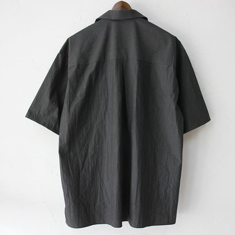 amne アンヌ　シャンブレーオープンカラーシャツ　CHAMBRAY H_s shirts　#ブラック、オリーブ