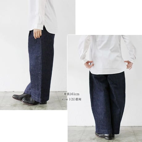 **またまた再入荷** sasanqua by trees サザンカバイツリース　13ozデニムバナナトラウザー　#インディゴ　【送料無料】