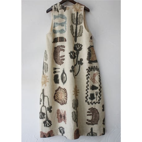 ASEEDONCLOUD アシードンクラウド Antique kilim print Forest king dress アンティークキリムプリントワンピース