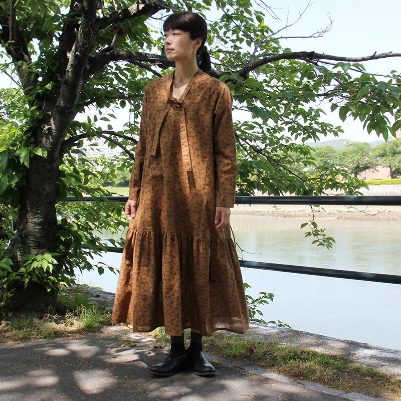 美品　SUSURI ススリ　サーディンドレスワンピース　フォーマル SUSURI ススリ タイピストドレス ＃cinnamon 【送料無料】 | sukima-スキマ