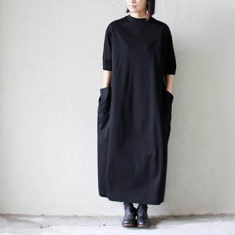 **再入荷・SuKiMs別注丈あり** atelier naruse アトリエナルセ　cotton punch box one-piece コットンポンチボックスワンピース　#ブラック
