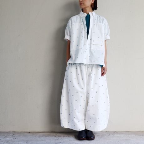 ASEEDONCLOUD アシードンクラウド companion dog print gardener pajama culotte #off white