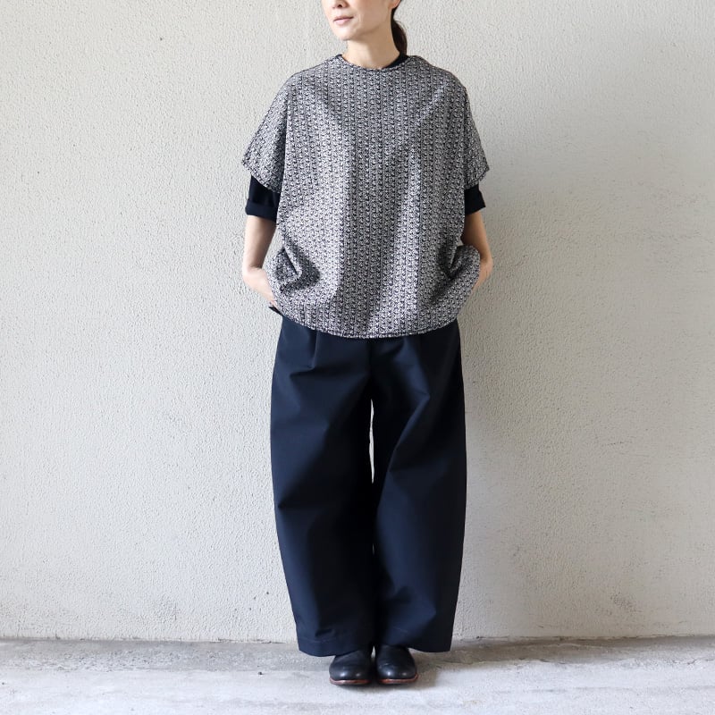 homspun ホームスパン キャラコ小花プリントBIGブラウス #スミクロ