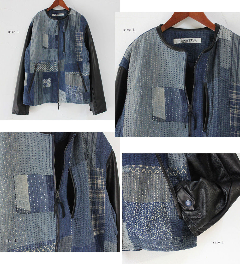 FUNSET OF ART RANRU BORO INDIGO 刺し子トート