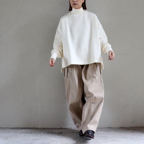 **またまた再入荷** TRAVAIL MANUEL トラバイユマニュアル　起毛裏毛ハイネックプルオーバー　【送料無料】