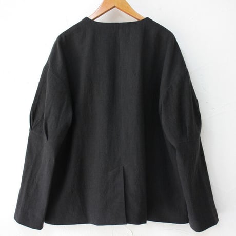 **再入荷** MAGALI マガリ　リネンウールクラシックジャケット　#カーキ、ブラック　【送料無料】