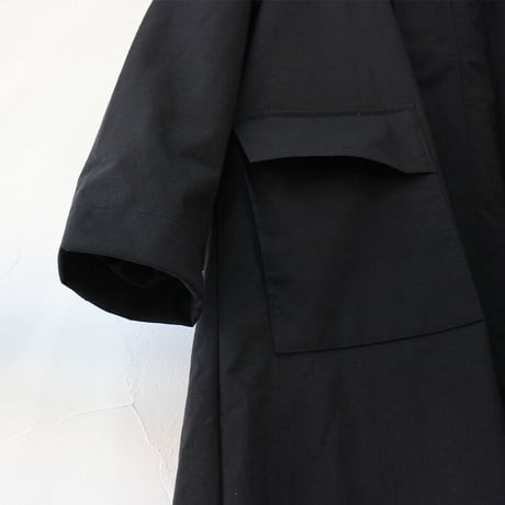amne アンヌ　NYLON covered coat　カバーコート #ブラック　【送料無料】