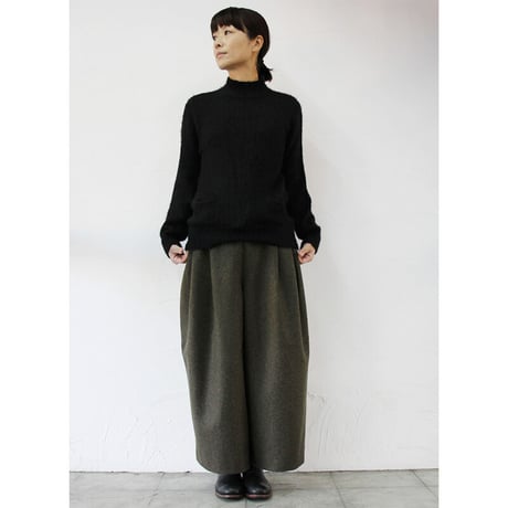 **再々入荷** homspun ホームスパン　ソフトフラノ２タックパンツ　#ネイビー、カーキ　【送料無料】