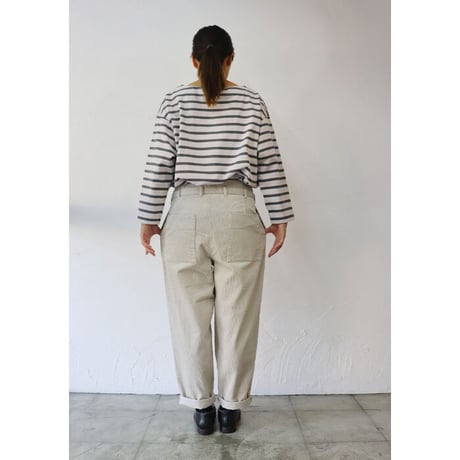 amne アンヌ　CORDUROY belterd bonito #Ivory 【送料無料】
