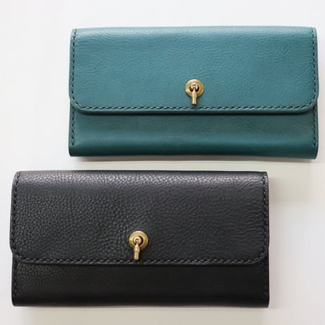 **再生産分到着** SuKiMa-スキマ-オリジナル レザーロングウォレット　#ブラウン、ブラック、ブルー　【送料無料】
