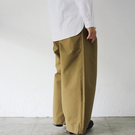 ASEEDONCLOUD アシードクラウド HandWerker Wide Trousers ウェザークロスワイドトラウザー　#カーキ　【送料無料】