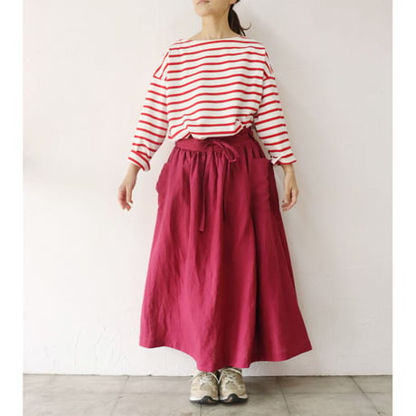 amne アンヌ　BORDER gride basque #レッド、ブラック　【送料無料】