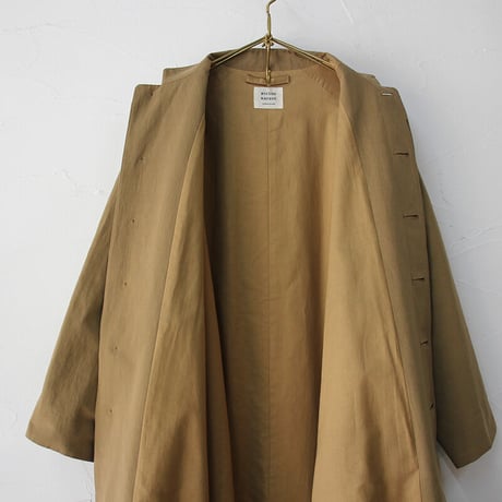 atelier naruse アトリエナルセ　コットンヘンプスタンドカラーコート｜cotton-hemp stand collar coat　【送料無料】