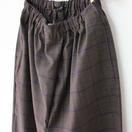 TRAVAIL MANUEL トラバイユマニュアル　ダークチェックサドルパンツ　♯ M. GREY、BROWN　【送料無料】