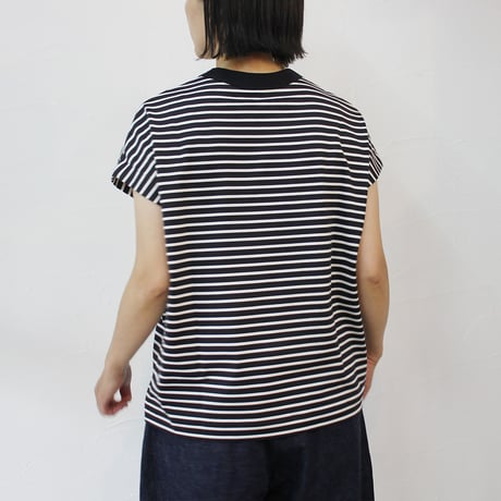 TRAVAIL MANUEL トラバイユマニュアル　ミディボーダーフレンチTシャツ