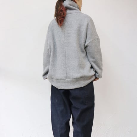 **またまた再入荷** Linenya リネンヤ　裏起毛ボリュームネックプルオーバー　#グレー　【送料無料】