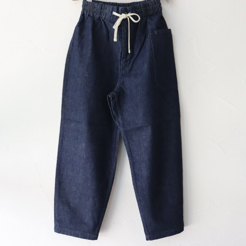 **再入荷** atelier naruse アトリエナルセ cotton denim balloon pants  コットンデニムウエストゴムバルーンパンツ #インディゴ　【送料無料】