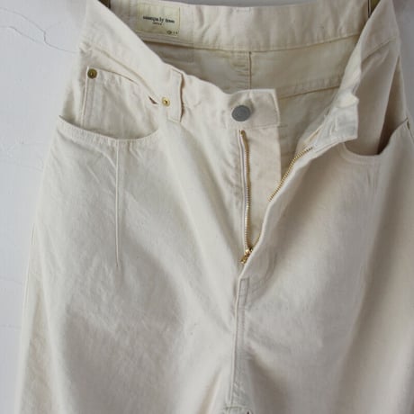 sasanqua by trees サザンカバイツリーズ　high rise loose taperd denim　ハイライズルーズテーパードデニム  #ivory , one wash